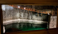 Lake inside the salt mine