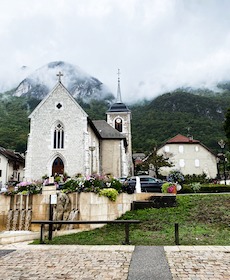 Church with a cloudy weather
