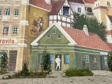 A painting in the street