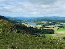 View on lakes and valleys